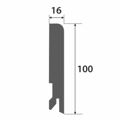 Плинтус МДФ ламинированный Лука Пл 100-10МДФ.2400.24064 бетон лофт графит 16x100х2400 мм