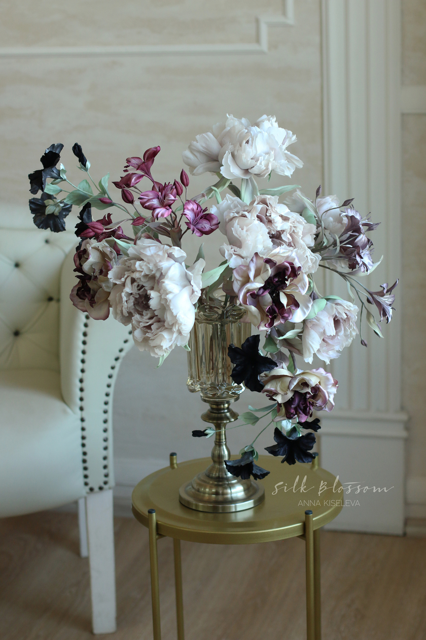 Букет из шелка "Оттенки времени"