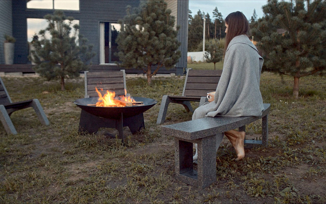 Скамья для костровой зоны ФОРМА 180 (Concretika)