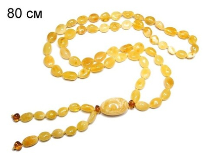 Колье 80 см из подлинного балтийского янтаря (7603)