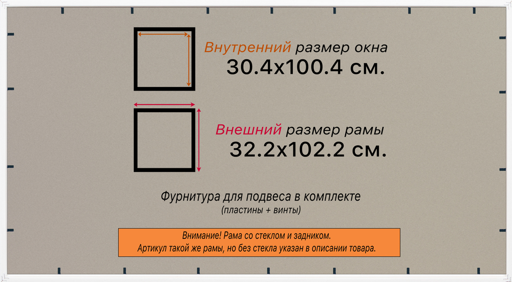 Рамка 30x100 для постера и фотографий RPS0480256-19
