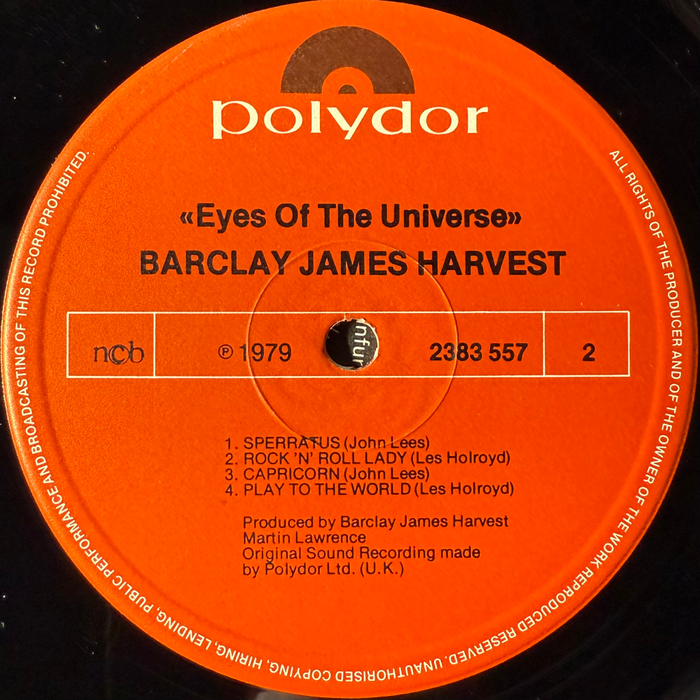 Barclay James Harvest - Eyes Of The Universe (Скандинавия 1979г.)