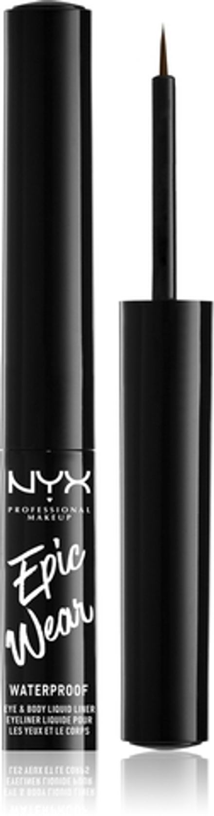 NYX Professional Makeup Epic Wear Liquid Liner - Жидкая матовая подводка для глаз оттенок 02 Brown, 3 ml