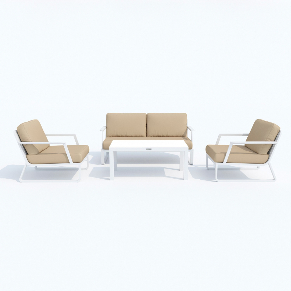 Лаунж зона Ideal Patio ЭСТИВО бежевая - белый каркас