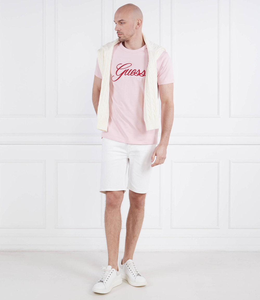 Футболка SS CN GUESS 3D EMBRO GUESS - розовый(M3GI25 K8FQ4)