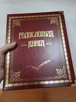 Семейное древо альбом "Классическая" бордовая, обложка балакрон