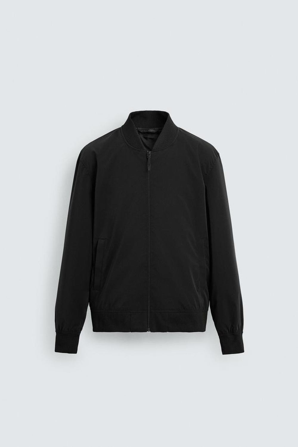 ZARA ЛЕГКАЯ КУРТКА-БОМБЕР, ЧЕРНЫЙ