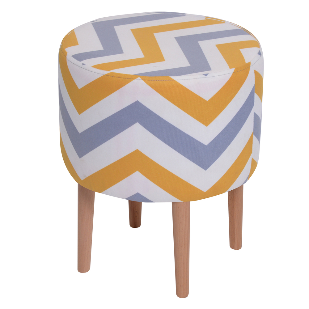 Пуф Лекко Скандинавия Желто-Серый