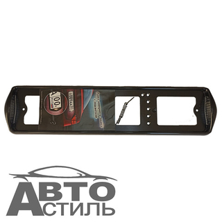 Рамка под номер с подсветкой Боковой Капля - Черная (АВ002-Ч) 08544