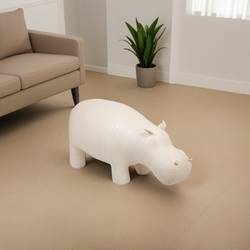 Банкетка Пуф Бегемот Белый средний