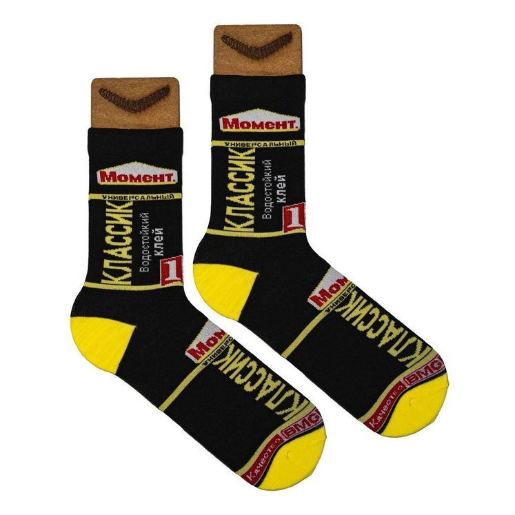 Носки BOOMERANGS Клей Момент, черный