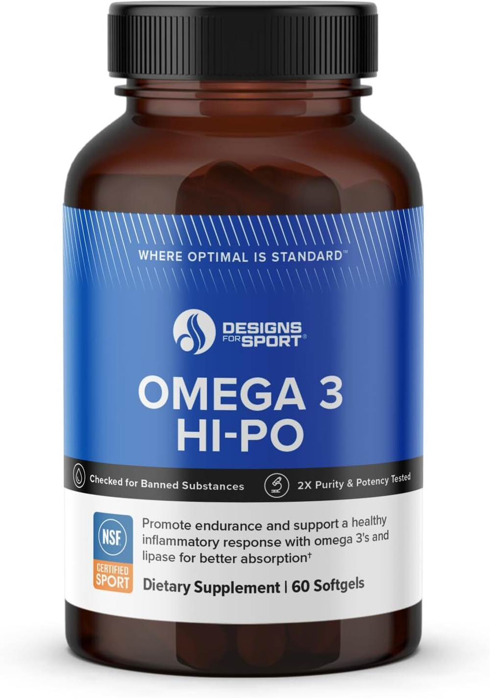Designs For Sport - Omega 3 Hi-Po 60 softgels