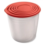 Набор контейнеров круглых высоких многофункциональных 5шт С265 (комплект 6 шт)