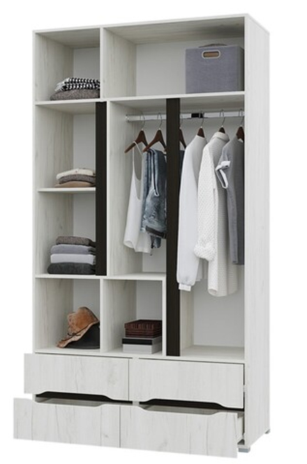 Вега (Горизонт) Шкаф трехдверный (с 4 ящиками)