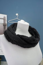 Снуд вязаный черный