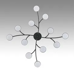 8117/12 COMFI LN25 195 черный, металл Люстра LED GX53 12*7W 220V TORINA