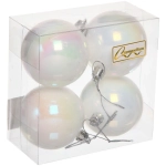 Новогодние шары 6 см (набор 4 шт) «Жемчуг», Перламутр