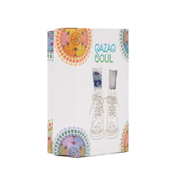 Носки QAZAQ SOUL женские (2 пары) Юрта голубая