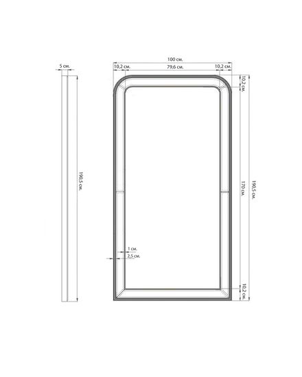 Напольное зеркало "Вустер" silver