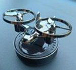 Ароматизатор-игрушка -на торпеду- Вертолет - солн батар (жидк)- YC-127BL черный