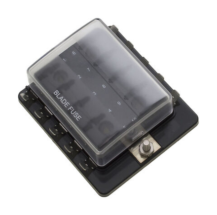 Блок на 10 предохранителей ATP/ATC/ATO с крышкой