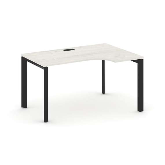 Style Project Стол рабочий эргономичный SN-59P.SPA-001(R) Дуб Наварра/Металл Черный/Черный Заглушка