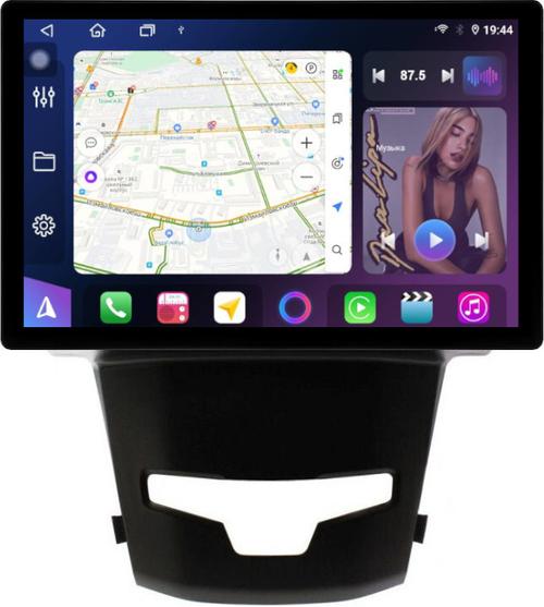 Магнитола для SsangYong Actyon 2 2013-2021 - FarCar BX877 монитор 13" 2K QLED на Android 13, TS10, 6+128, CarPlay, 4G SIM-слот