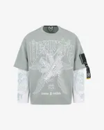 Лонгслив Heartz Courage & Fortitude Layered Kimono Light-Green