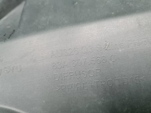 Юбка заднего бампера Audi Q3 2 (2018-н.в.) S-line