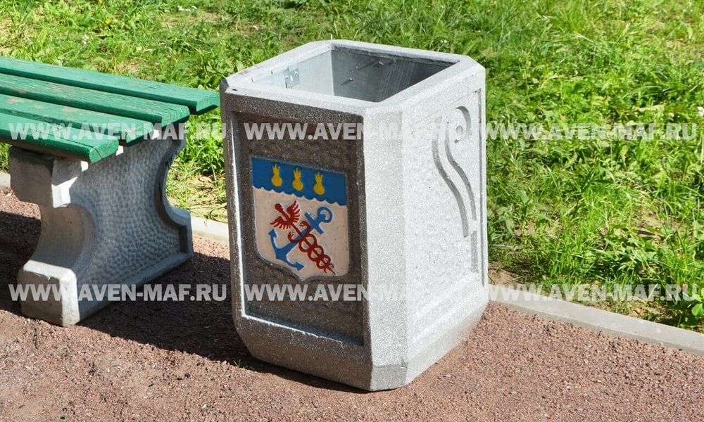 Бетонная урна для мусора