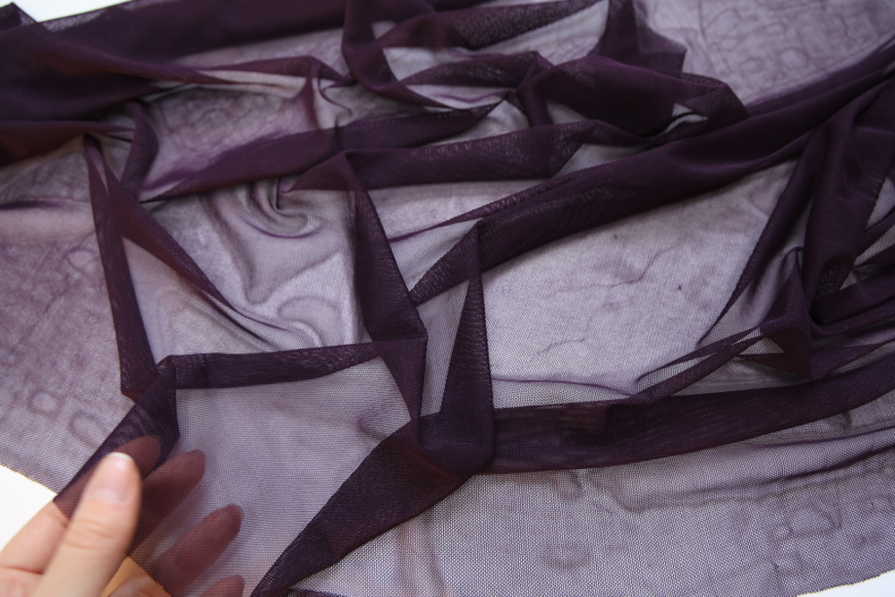 Сетка трикотаж баклажан