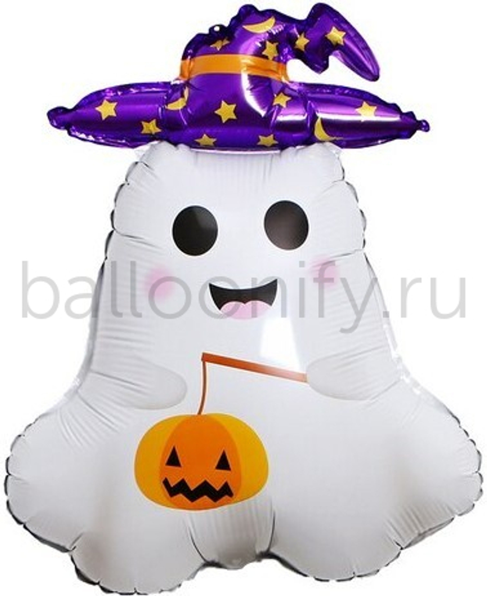 Шар (26''/66 см) Фигура, Маленькое привидение, Веселый Хэллоуин, 1 шт.