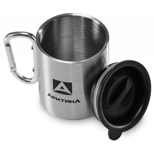 Термокружка невакуумная "Арктика" 300мл с карабином