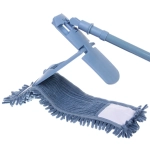 Швабра Селфи с насадкой из микрофибры синяя насадка букли 100гр.