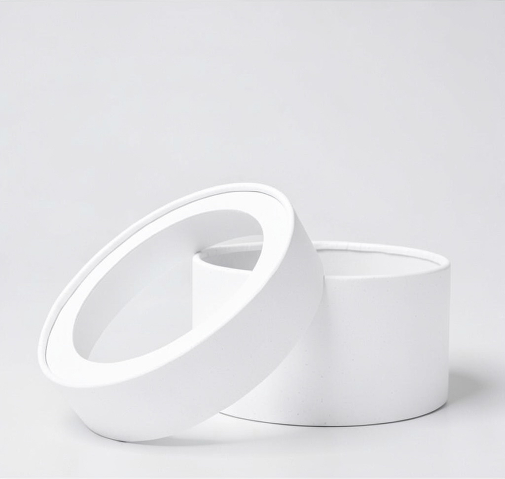 Бюджетная коробка с прозрачной крышкой(Ламинированная бумага) .Цвет:Белый.