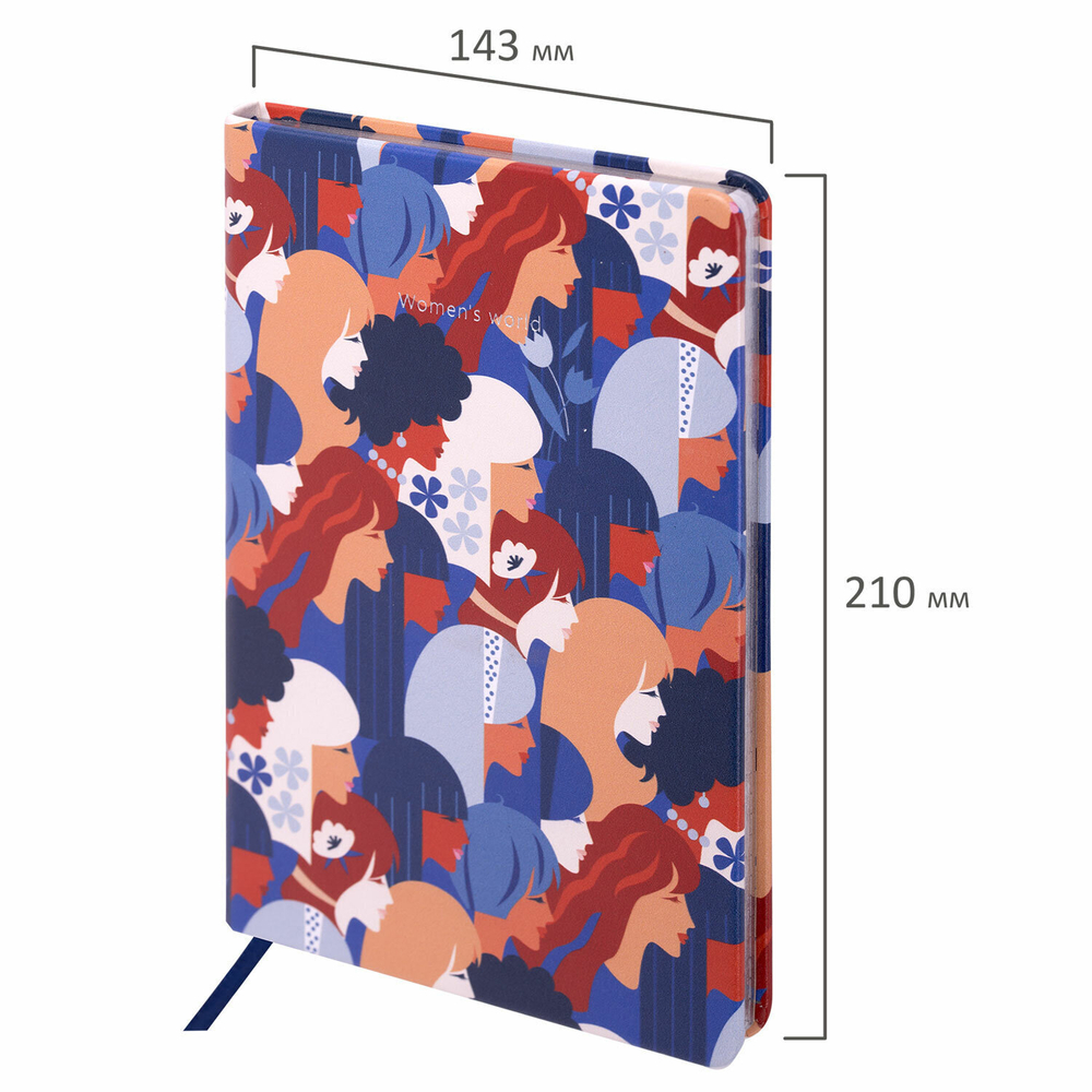 Блокнот А5 (143x210 мм) BRAUBERG VISTA "Beauties" под кожу твердый срез фольга 80 л. (2 штуки в упаковке)
