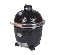 Керамический угольный гриль Monolith Junior Pro 2.0 Black, 33 см, чёрный