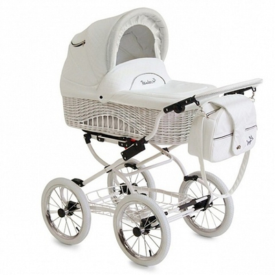 Детская коляска Reindeer Prestige Wiklina 2 в 1 с конвертом (белый)