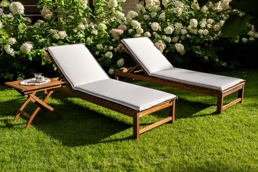 Комплект для отдыха из акации Joygarden КАРО, слоновая кость