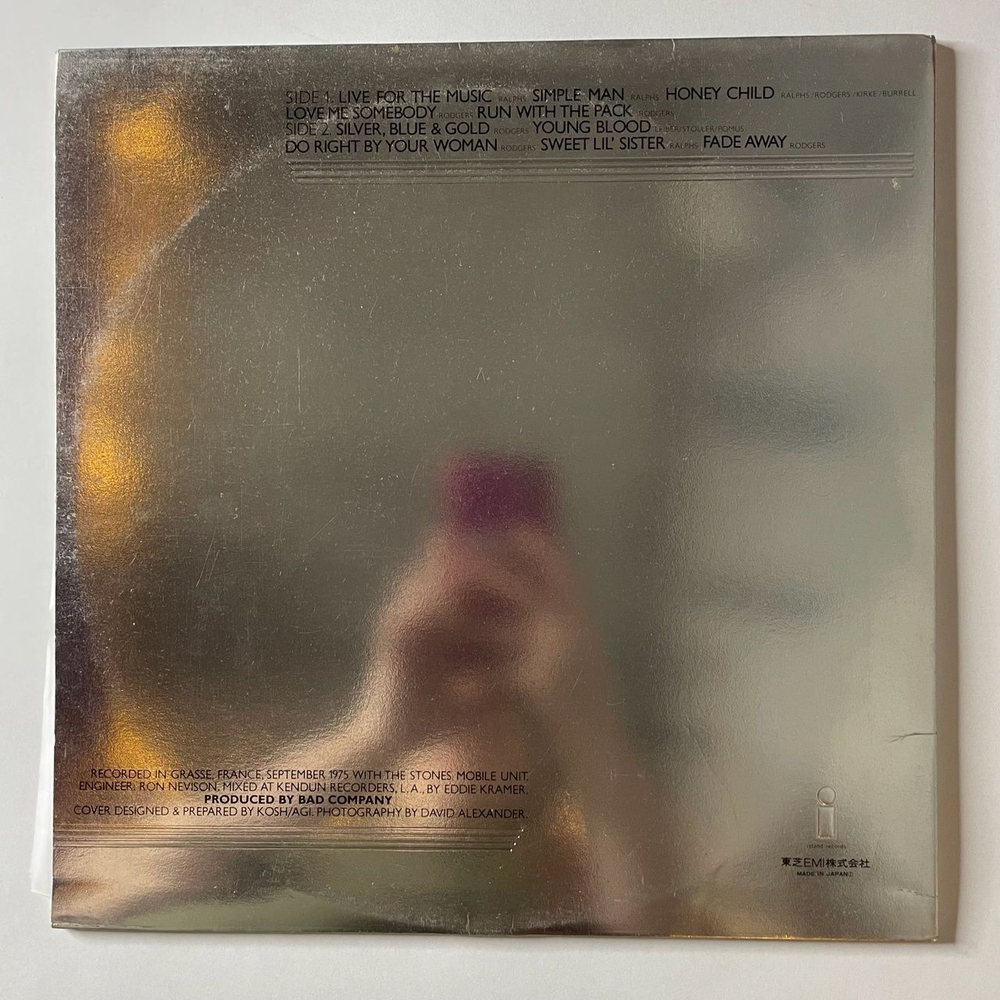 Винтажная виниловая пластинка LP Bad Company Run With The Pack (Japan 1976) (Obi) Do Right By Your Woman