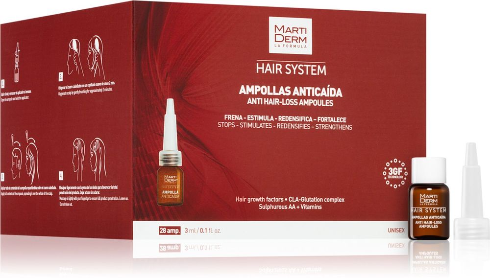 MartiDerm ампулы против выпадения волос Hair System