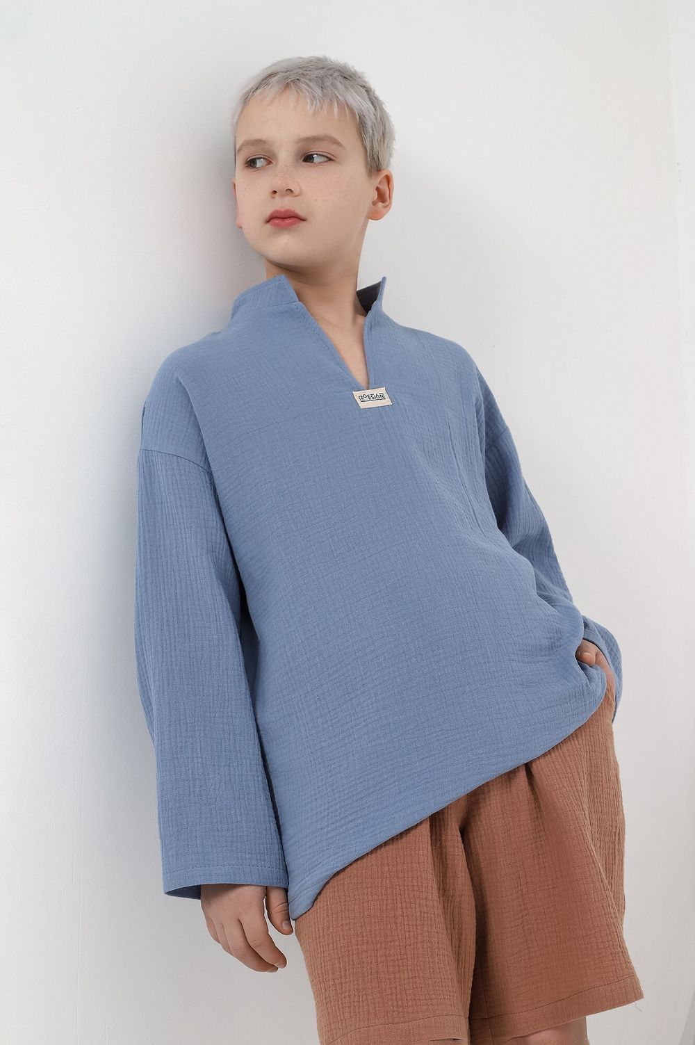 Джемпер для мальчика Баунти-2 Виотекс СЕРО-ГОЛУБОЙ