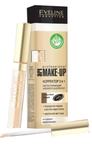 EVELINE КОРРЕКТОР 2в1 - 04 LIGHT серии ART PROFESSIONAL MAKE-UP, 7мл