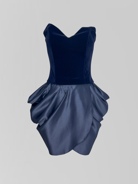 Костюм Bisher из корсета без лямок на молнии и атласной юбки с защипами