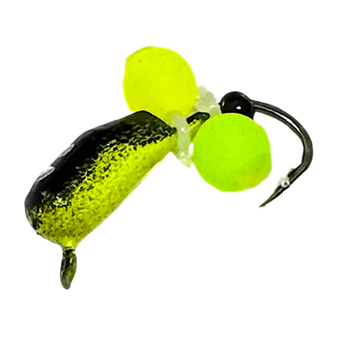 Мормышка Владимирская Гвоздик 0.85г безнасадочная цв. с 2мя Шар-Подвес Желтый 3мм цв.13 арт.464