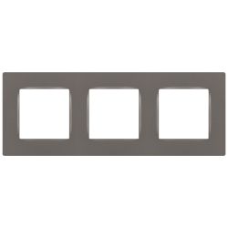Рамка для розеток и выключателей ЭРА Серия 12 12-5203-16 на 3 поста, Классик, титан | ЭРА 12 Титан