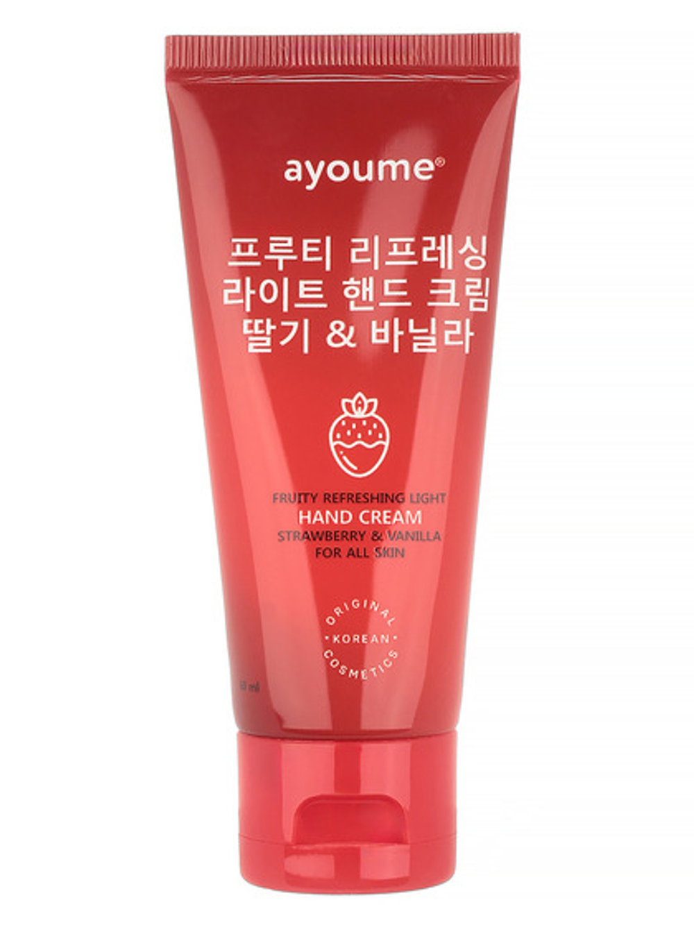 Ayoume Крем для рук с клубникой и ванилью / Fruity Refreshing Light Hand Cream With Strawberry And Vanilla, 60мл