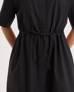 Платье-рубашка со шнурком-завязкой из хлопка-поплина