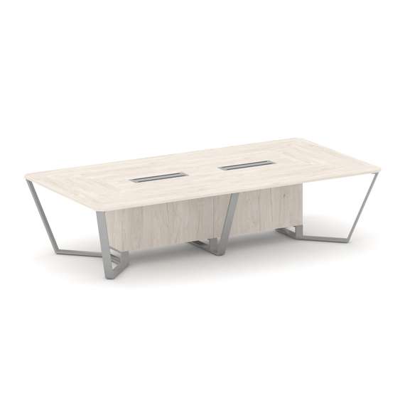 Steel Meet Стол переговорный прямоугольный KD-PR.B.SP-12 Денвер Светлый/Металл Серый 3200*1600*750