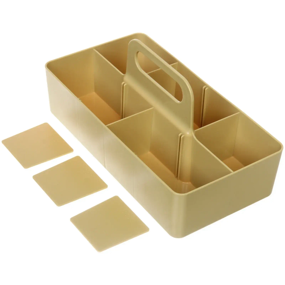 Органайзер функциональный для хранения с ручкой «ИДЕАДОМА», восемь отделений, цвет медовый, 33*17*8см